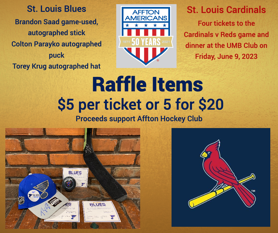 Raffle for Blues and Cardinals Items - The Best Youth Hockey In The Midwest